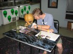 Ben made a friend in Roswell, NM.