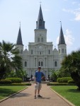 The St. Louis Cathedral in Jackson Square.