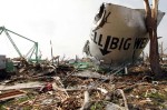 Remains of water tower after May 5, 2007 F-5 tornado levelled the town.